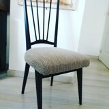 Lot 2 chaises bois tissu