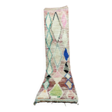 Handmade berber bohemian wool runner rug