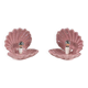 Pair of ceramic shell lamps, 1960