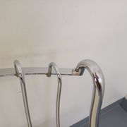 Set of 4 vintage Italian chairs by Gastone Rinaldi in chrome metal.