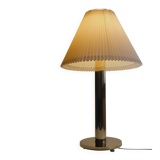 Giant vintage brass table lamp in cylindrical column design. Denmark 1960s