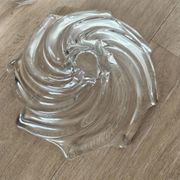 Vintage glass spiral trinket tray