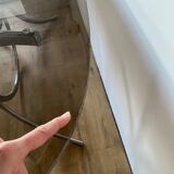 Table verre et chrome