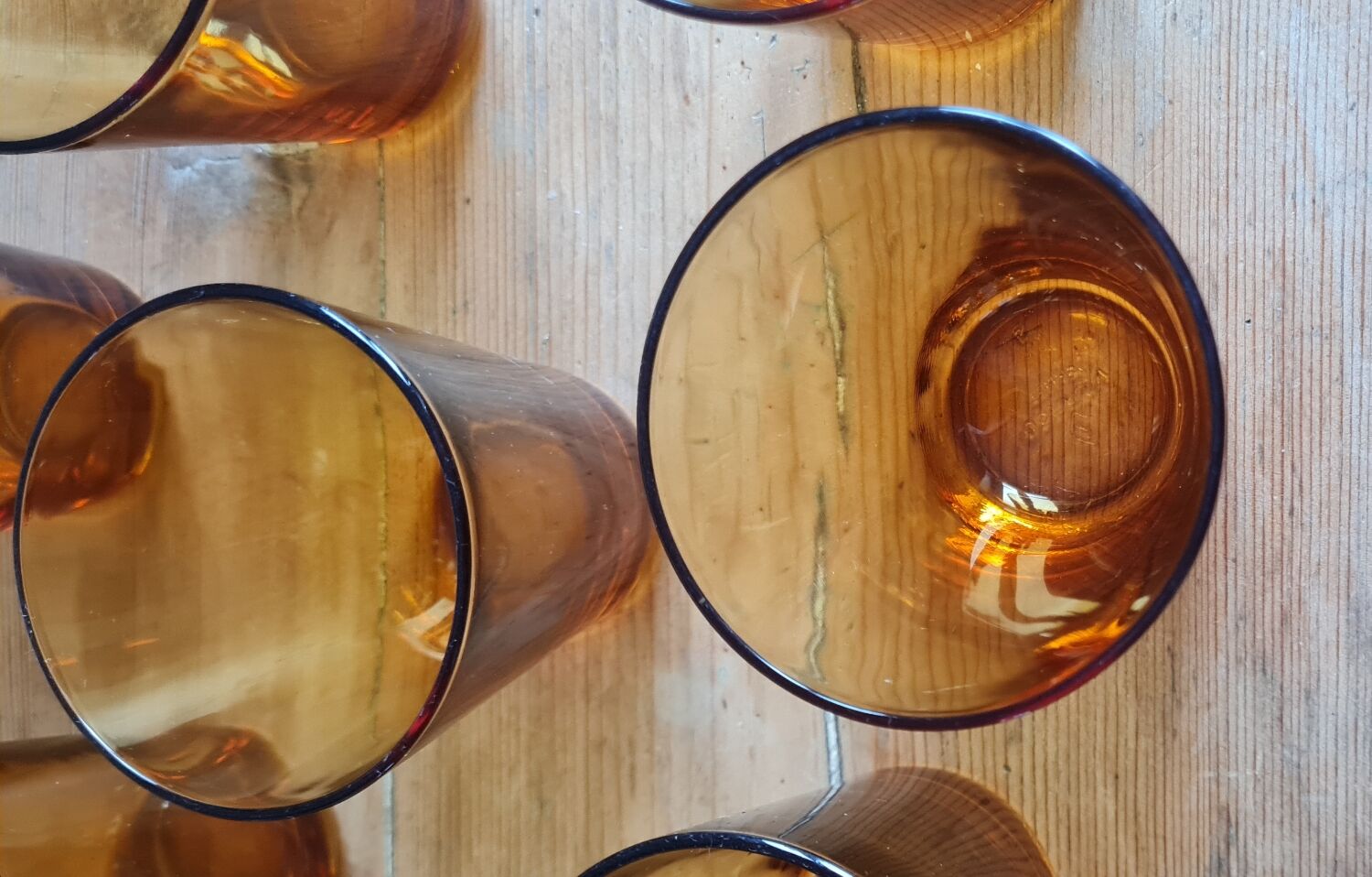 Set de 8 verres ambrés Duralex