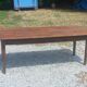 19th century farmhouse table in oak and poplar with spindle legs 198cm