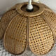 Natural woven wicker flower suspension