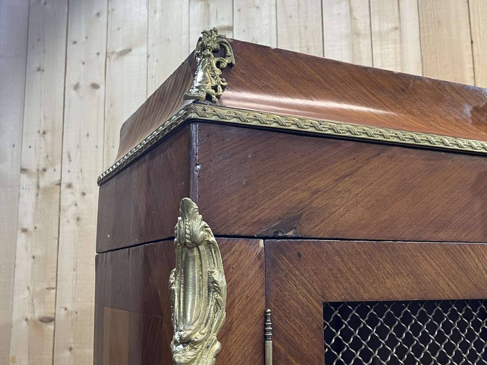 Late 19th century Regency style bookcase in rosewood and oak, removable