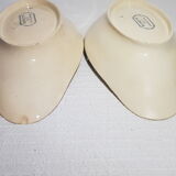 Set of 2 earthenware raviers of Sarreguemines model Jeannette, iron earth