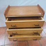 Scandinavian oak chest of drawers from the 60s
