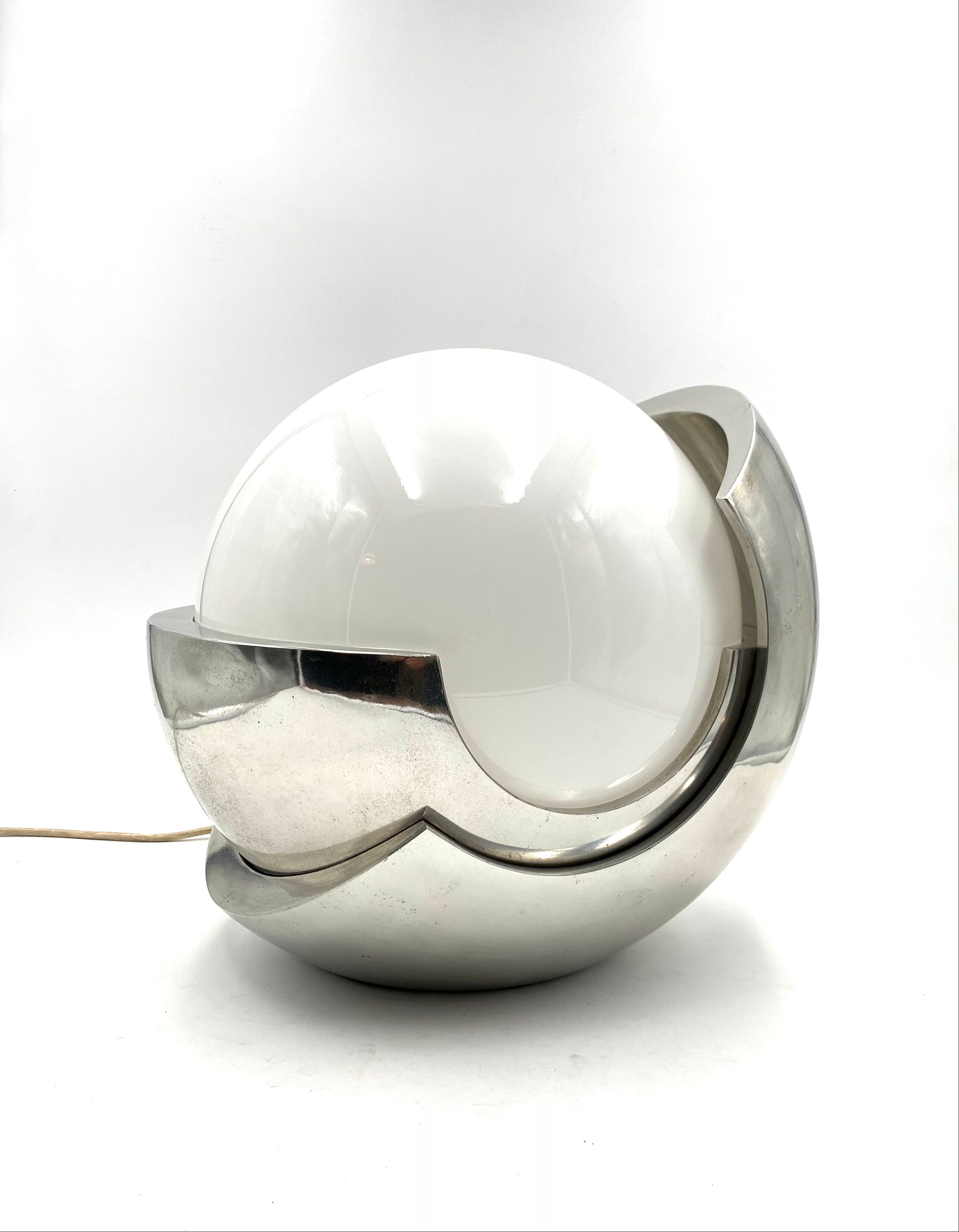 Giacomo Benevelli, 'Roto' Sculptural Table lamp, Gaetano Missaglia 1970, original signature