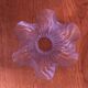 Single French Vintage White Frosted Pattern Glass Tulip Shade Frilled Edge