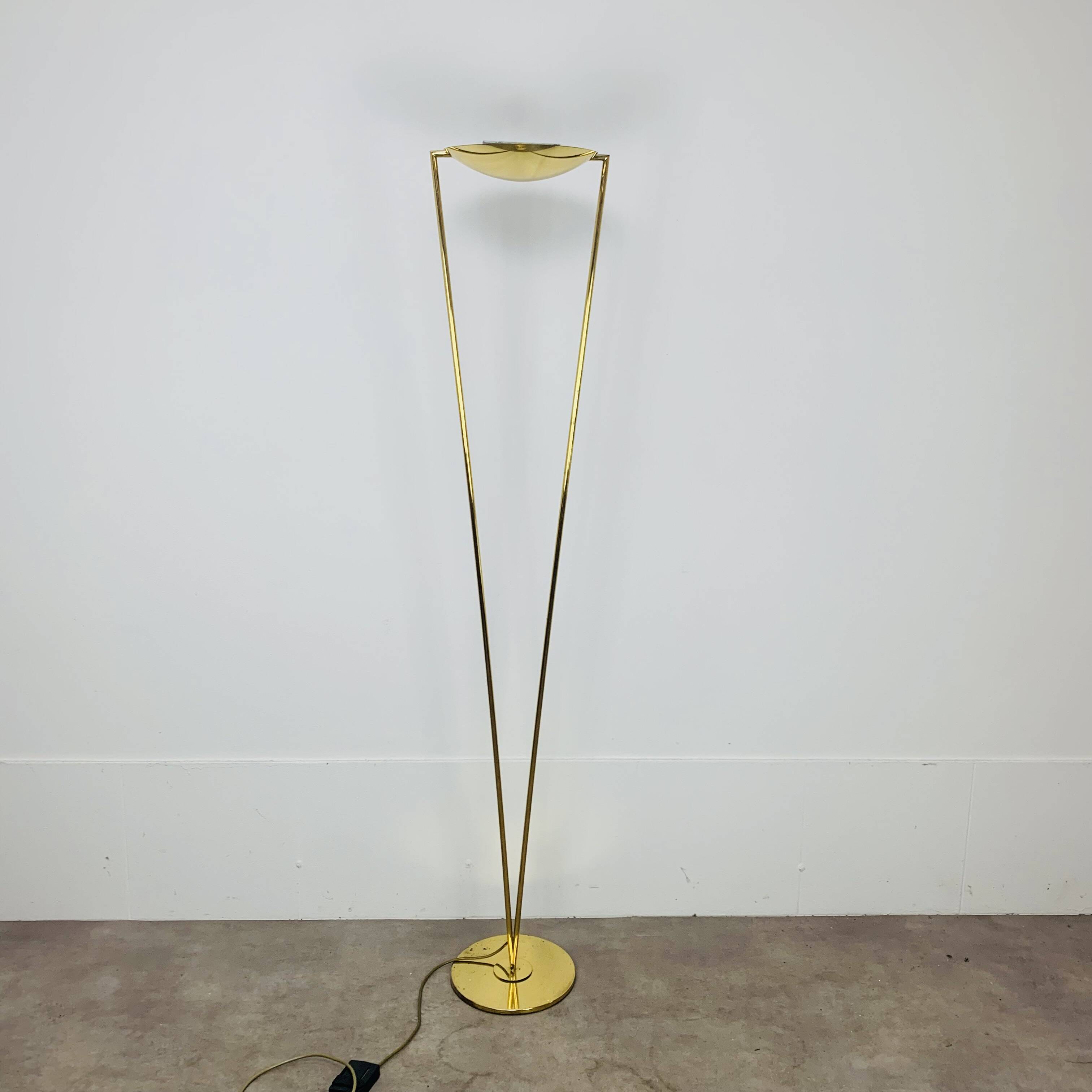 Victory Floor Lamp by Studio Artoff, Gold Brass, 1980s