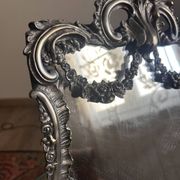 Large silvered bronze table mirror – 19th century – Louis XVI style