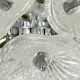 Italian Murano flower glass and chrome sputnik in Venini style. 1970s