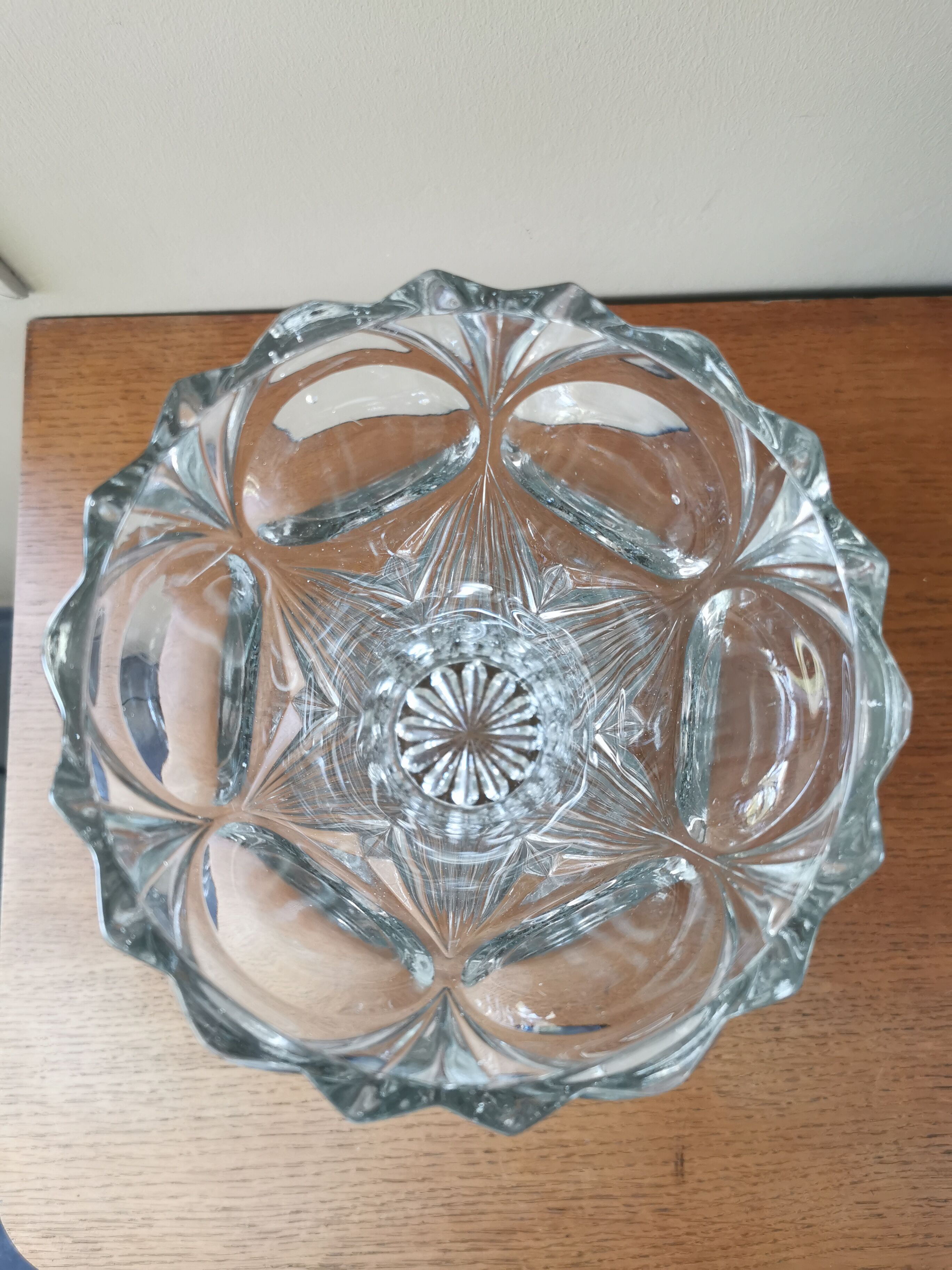 Vintage crystal art deco style vase