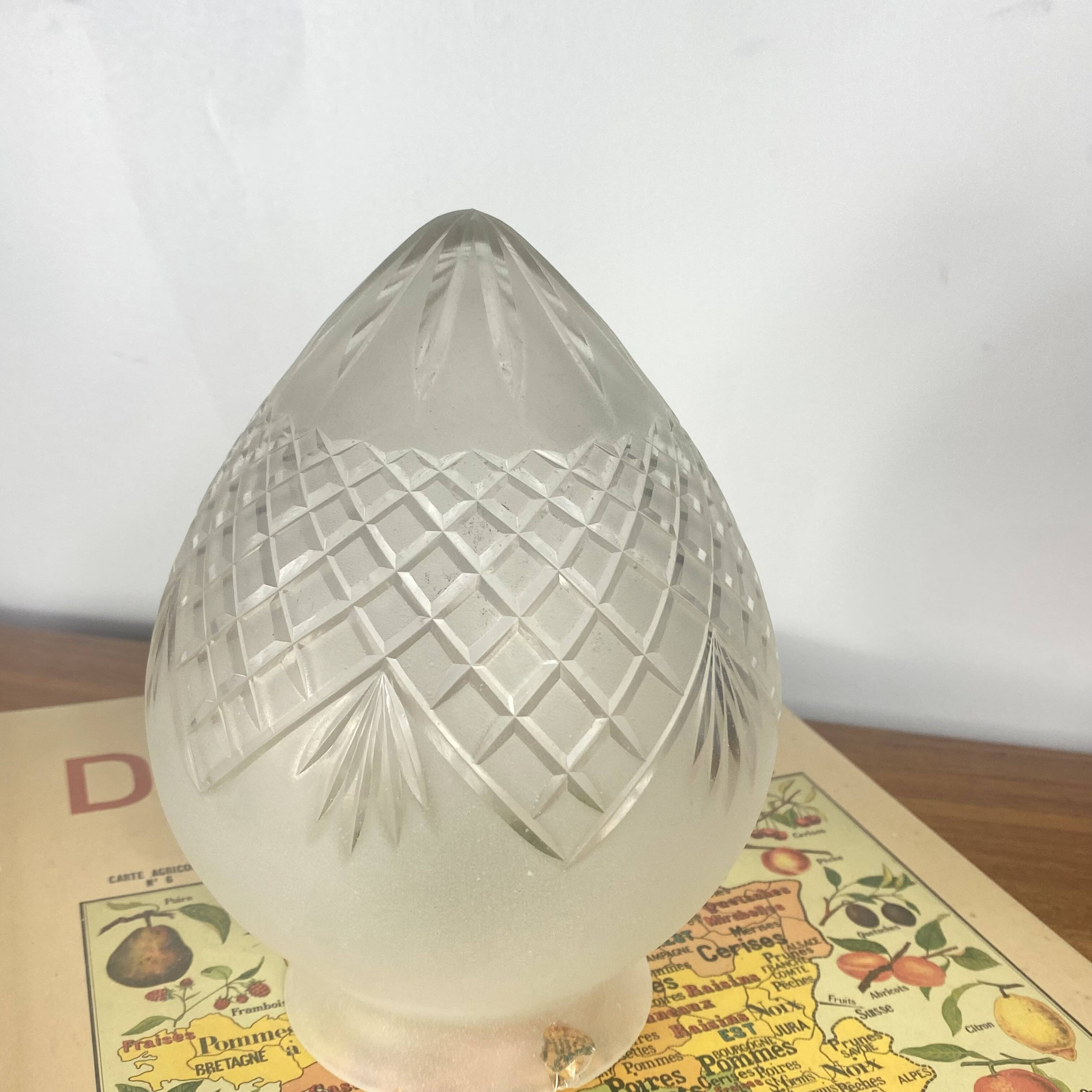 Old globe lampshade, shell, egg, pine cone for wall lamp chandelier.