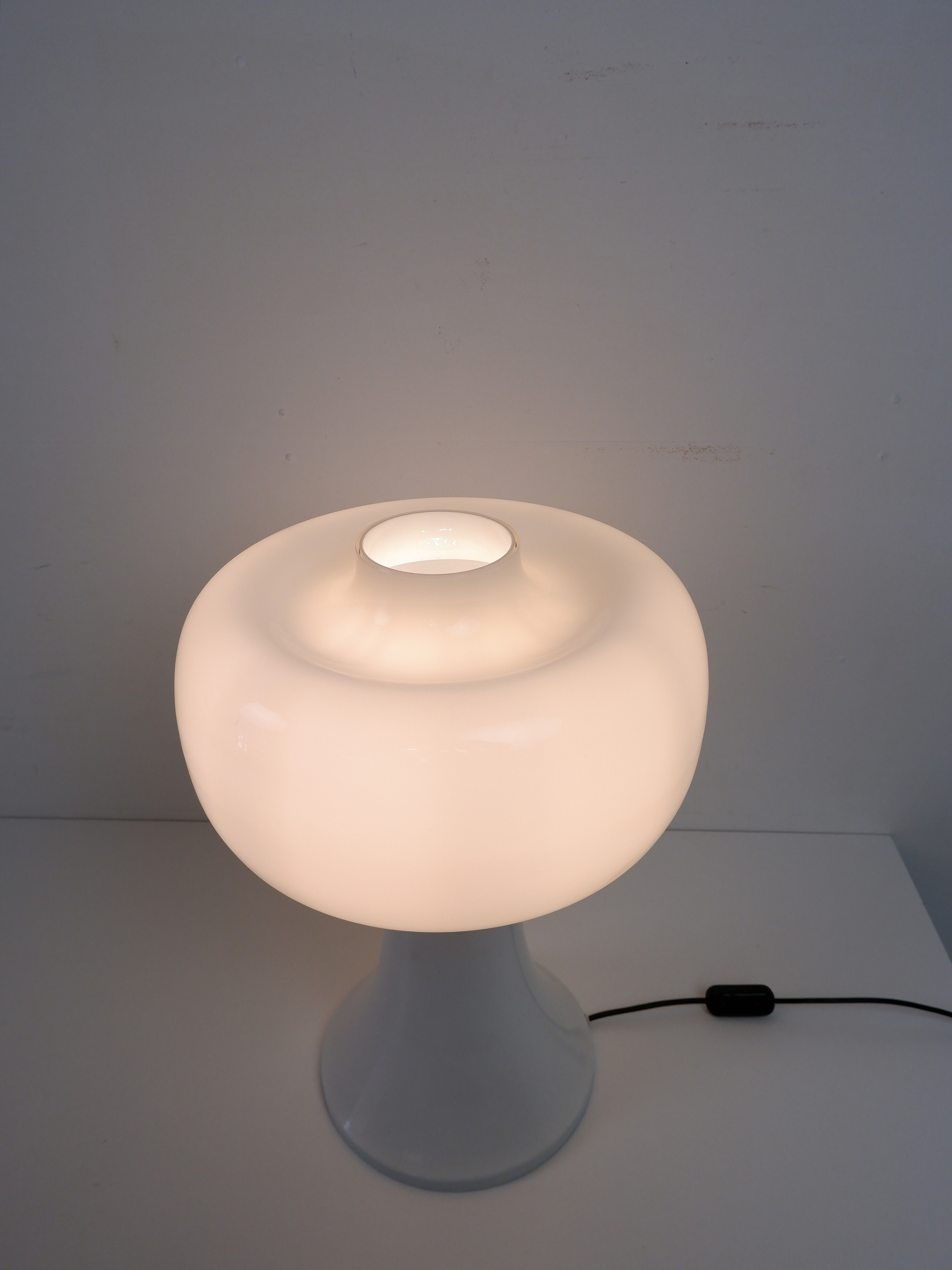 Vintage glass table lamp, 1970s