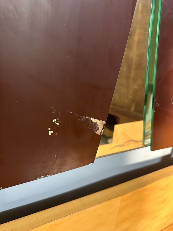Coiffeuse vintage 1950 / 1960 à miroir pliant et démontable : transformable en bureau