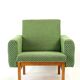 Midcentury Armchair In Fabric & Beech, Czechoslovakia 1960s