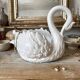 Zoomorphic planter, ceramic swan pocket holder.