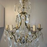 Louis XV style chandelier with pendants