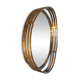 Oval wall mirror in chrome metal