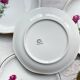 Service à dessert vintage 8 personnes en porcelaine de gien france modèle elegance motif fleuri