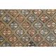 1970s vintage Turkish Oushak handmade wool cotton beige runner rug 185x212
