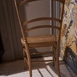 Napoleon III style chair known as the Opera model in worked wood and cane on restored seat 1850