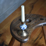 Porcelain brass candle holder