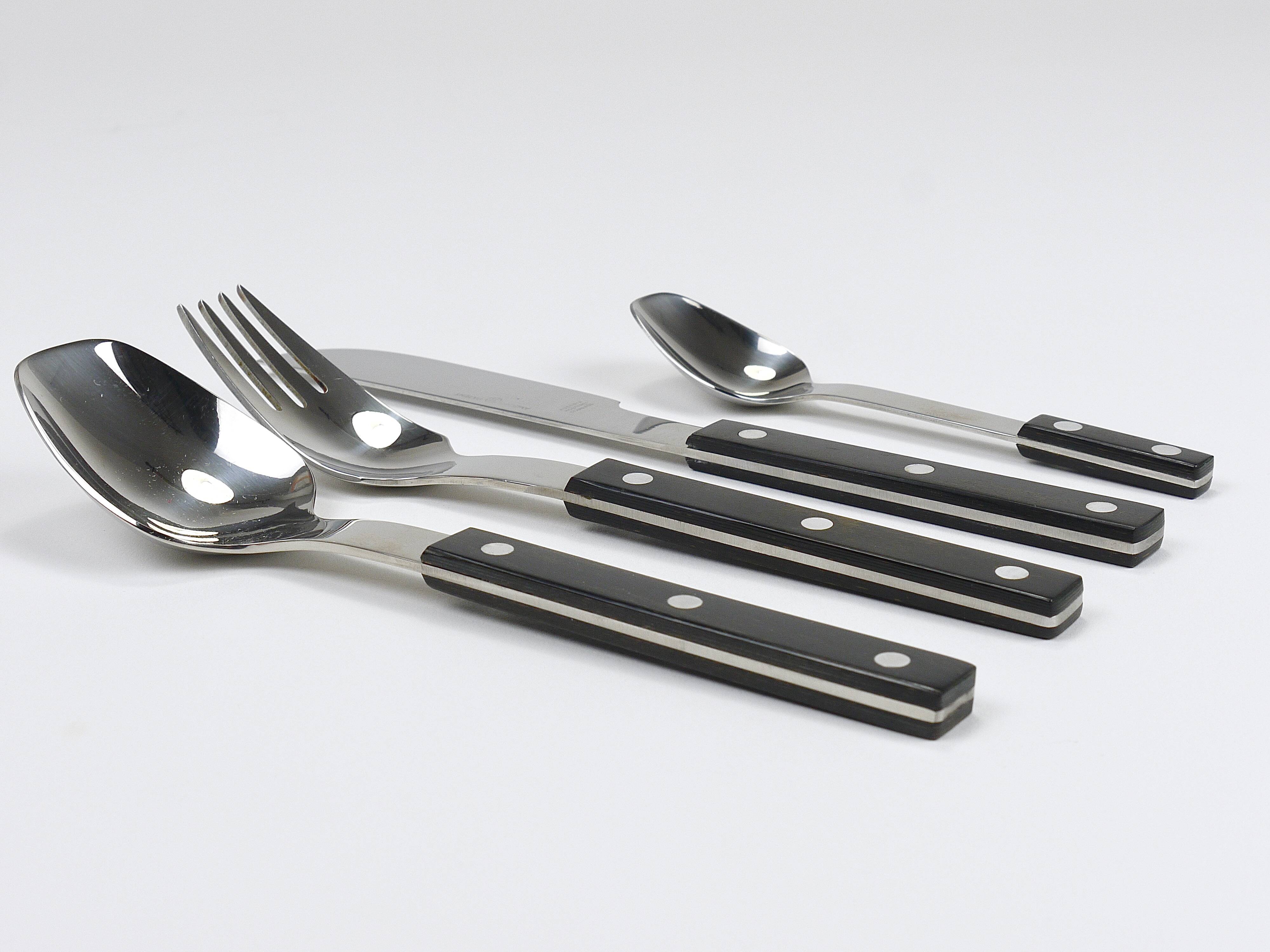 Helmut Alder Amboss Austria 2300 Flatware Cutlery for Six Persons, 1970s