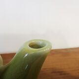 Teapot in glazed stoneware and bamboo
