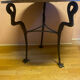 Mosaic garden table, gooseneck legs