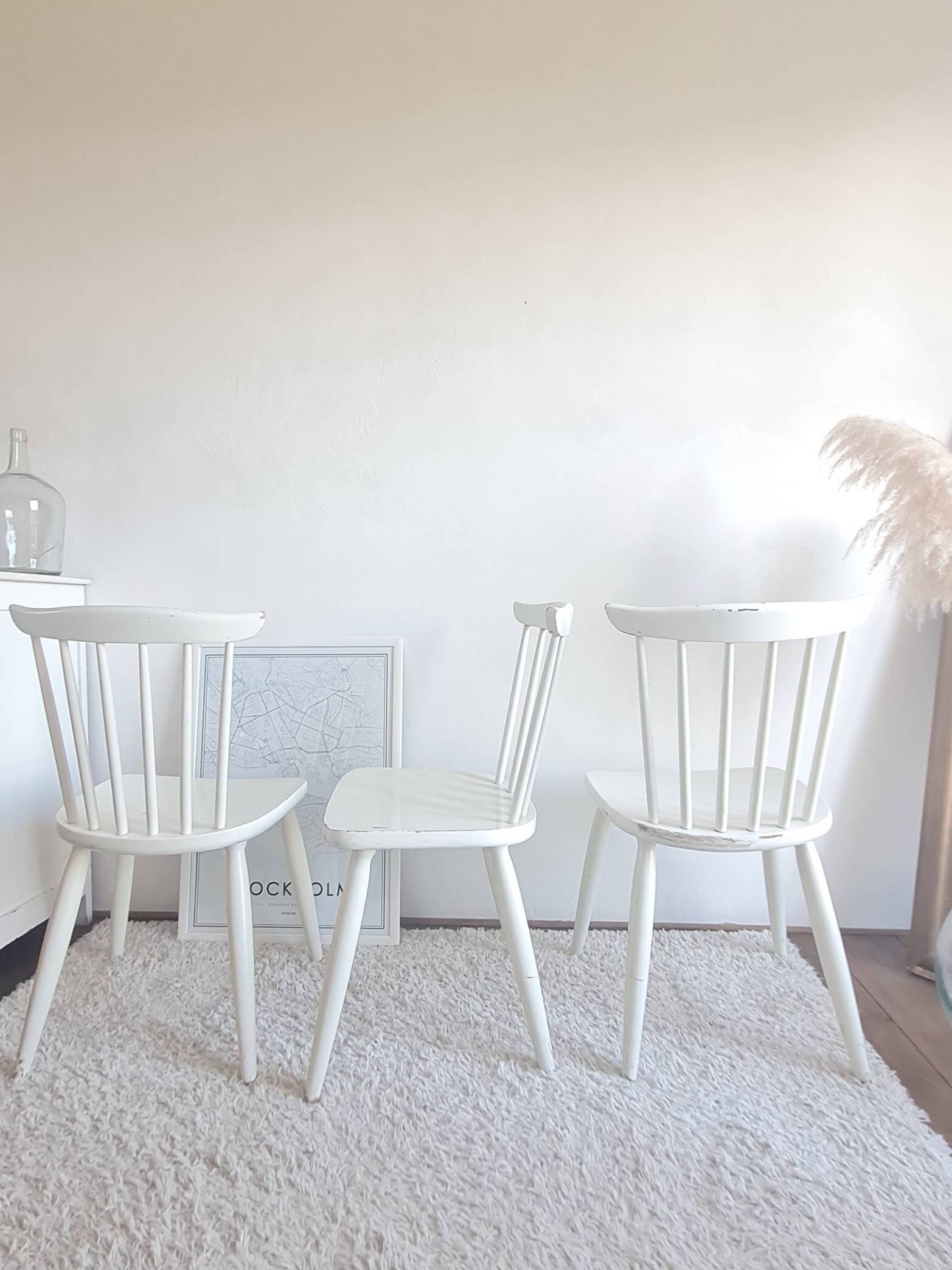 Set of six vintage Scandinavian chairs