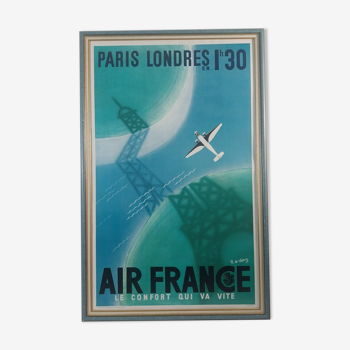 Affiche publicitaire AIR France 1977