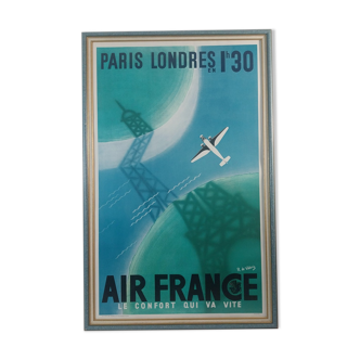 Affiche publicitaire AIR France 1977