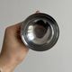 Set of 6 vintage stainless steel dessert bowls on feet