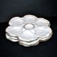 3 Limoges porcelain oyster plates