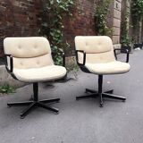 Pair of armchairs by Charles Pollock for Knoll circa 1970
