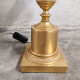 Lampe de table en laiton et opaline en forme de feuille d'ananas, années 1960