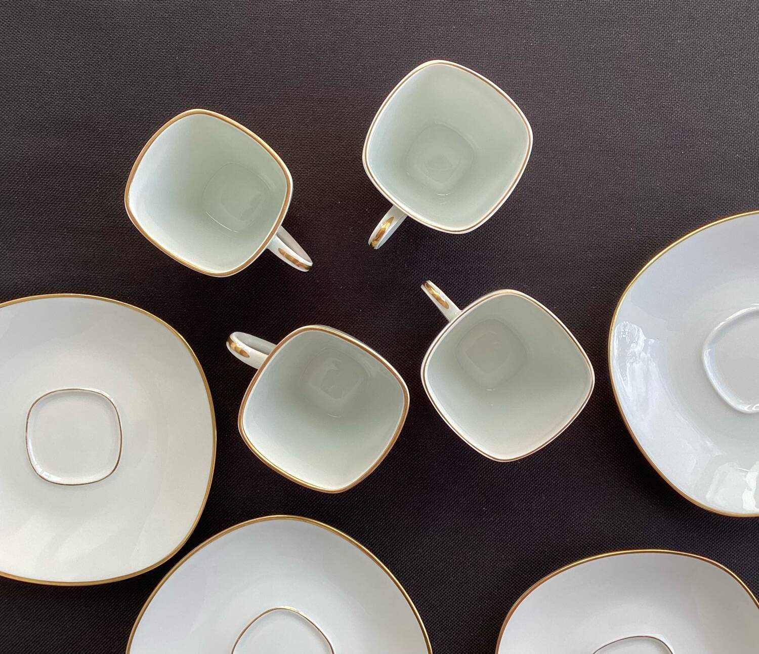 Cups and saucers fine porcelain Raynaud