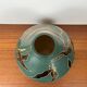 Vintage green & gold glazed ceramic vase