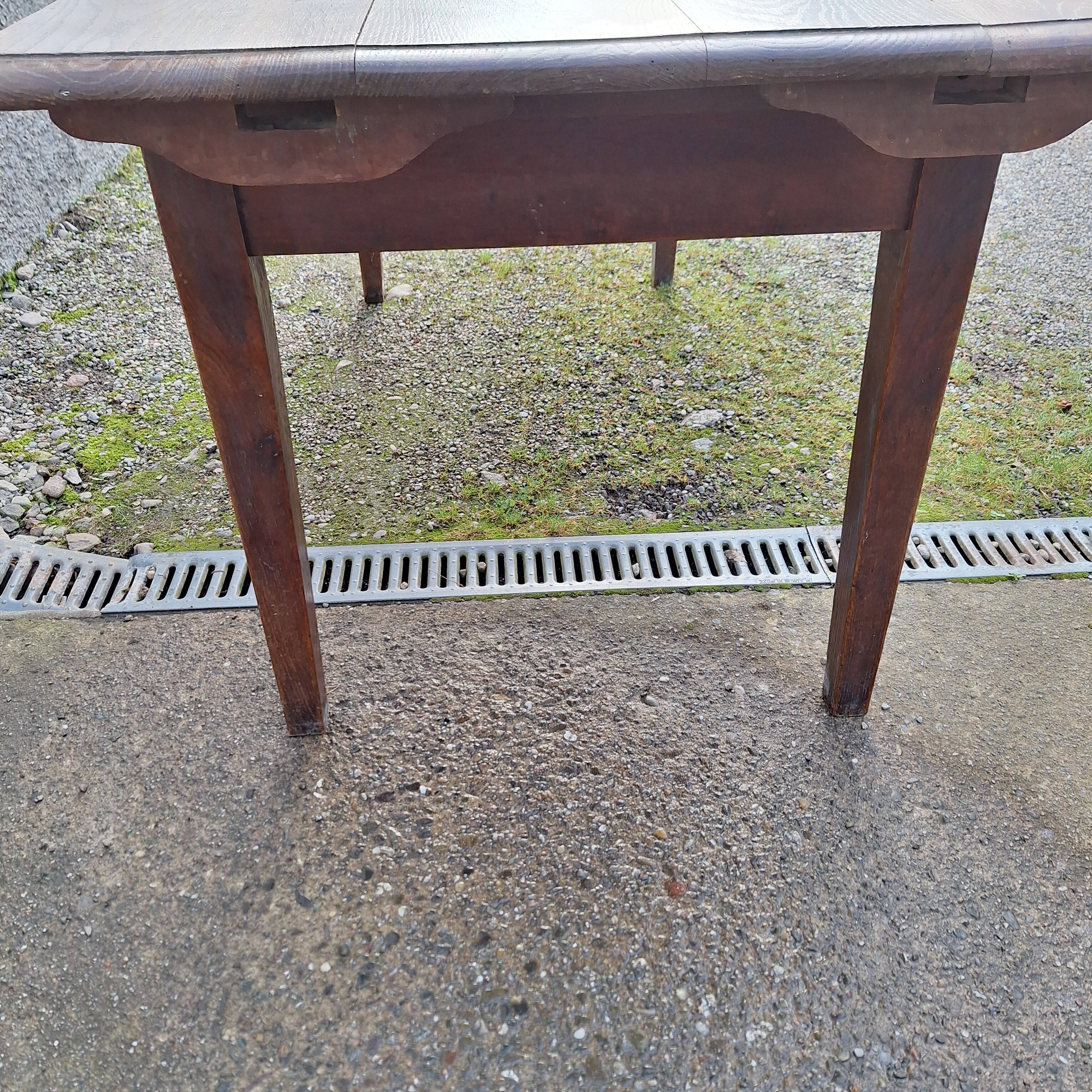 Late 19th century oak farmhouse table