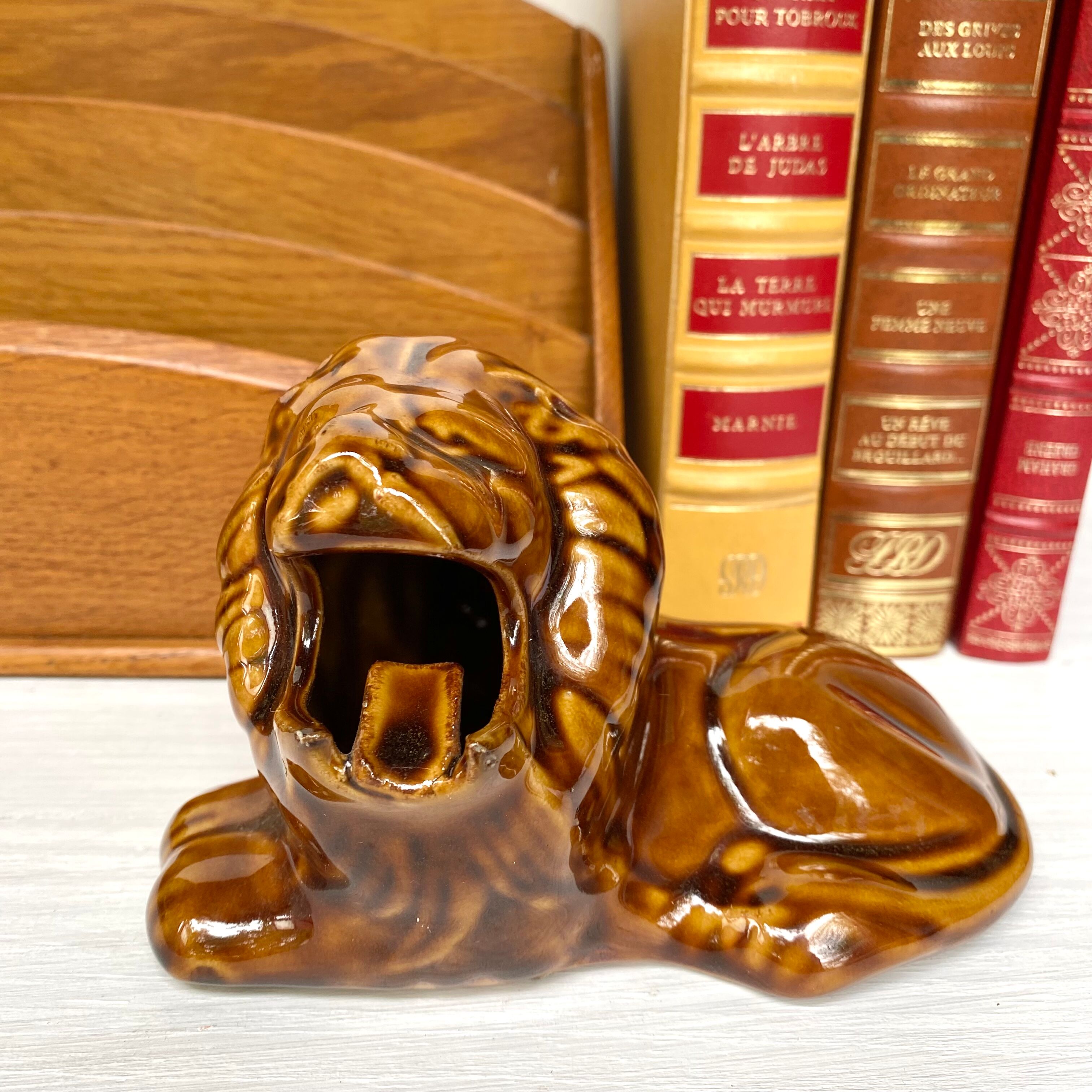 Vintage lion advertising ashtray