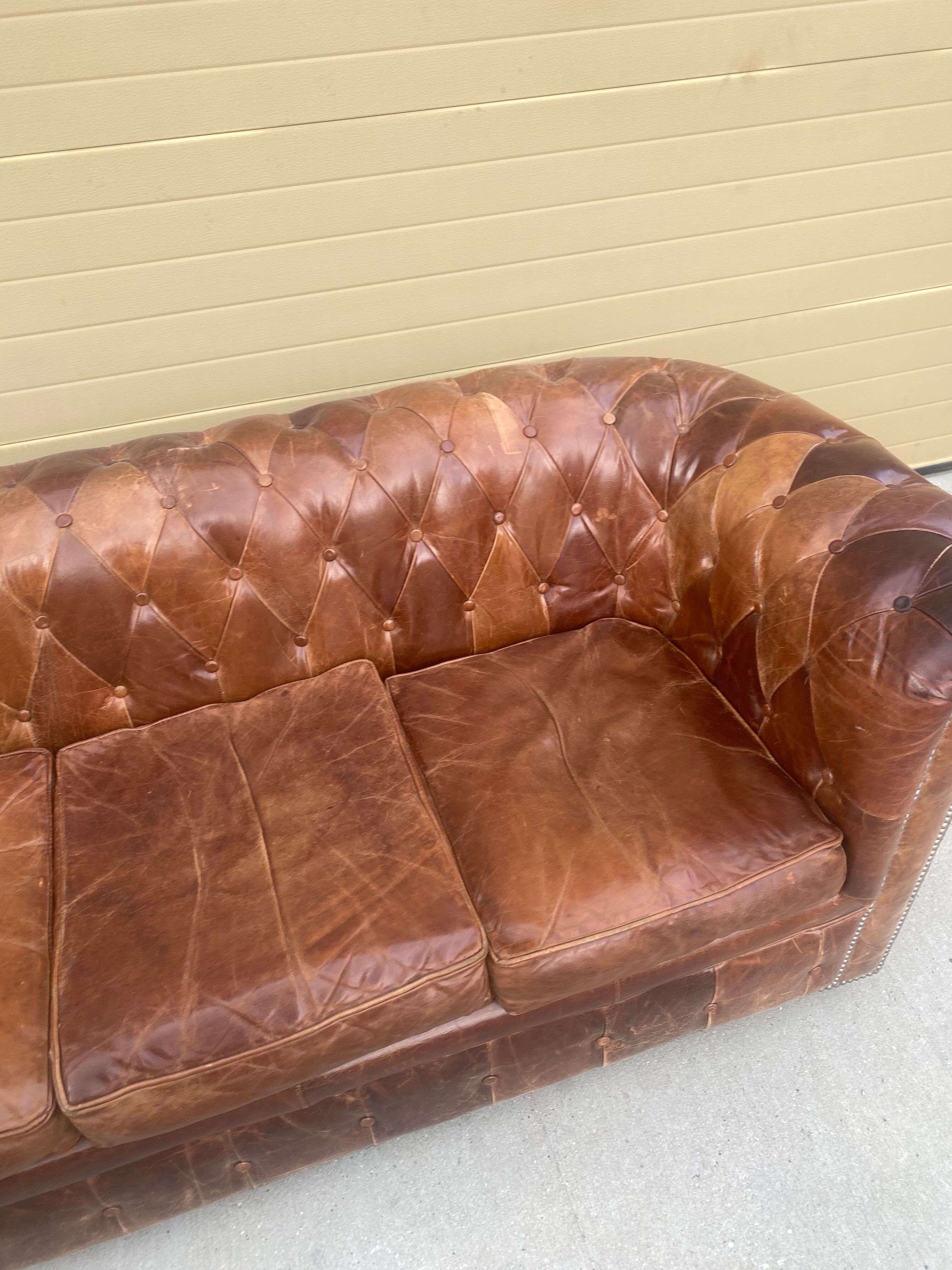 Sofa Chesterfield Brown