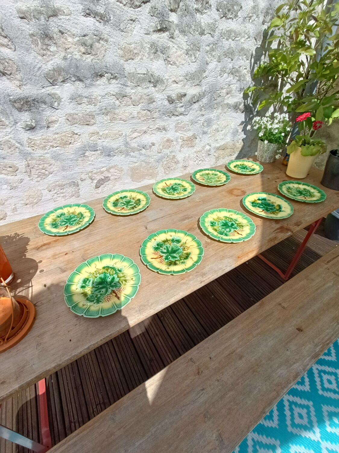 Sarreguemines dessert plate set