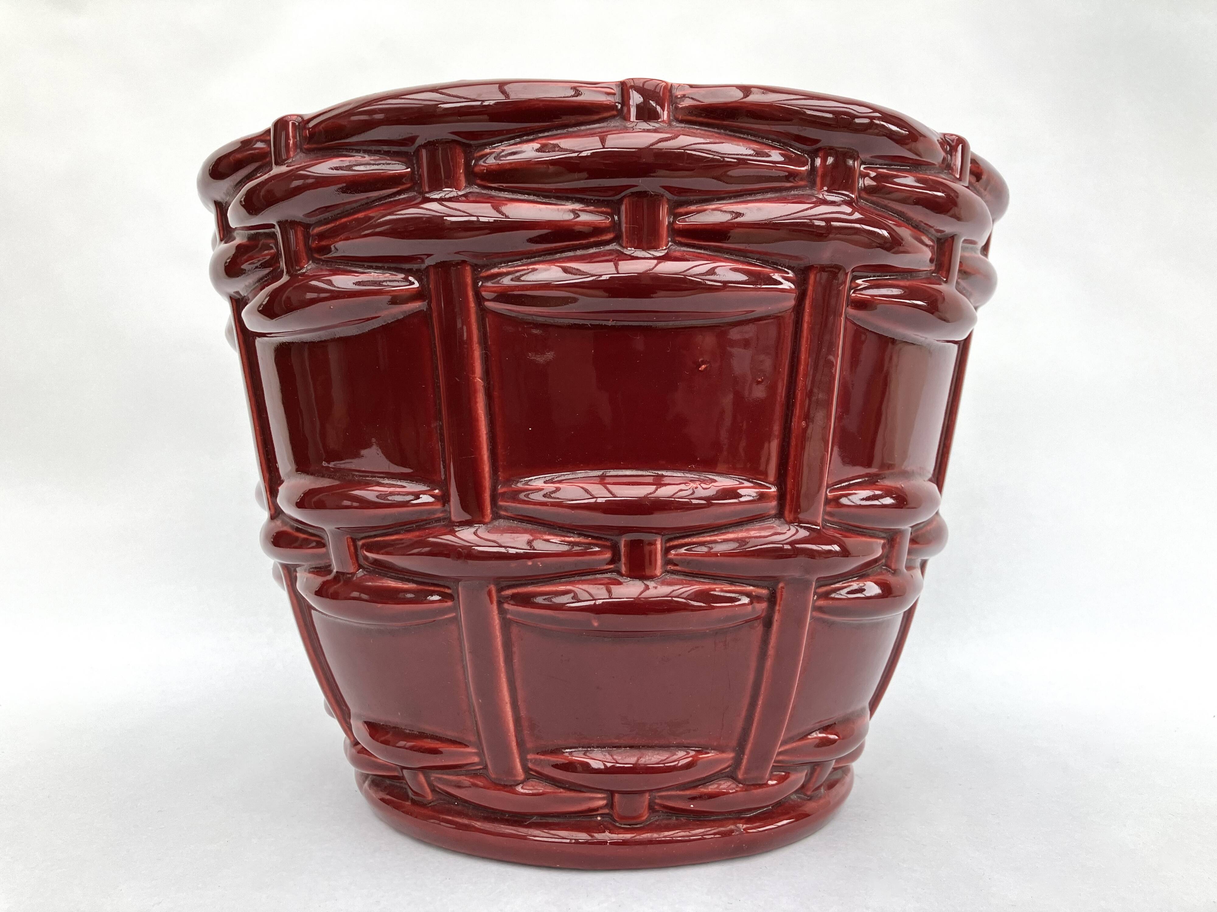 Saint-Clément ceramic planter • B. Letalle • Circa 1950 • 21x26