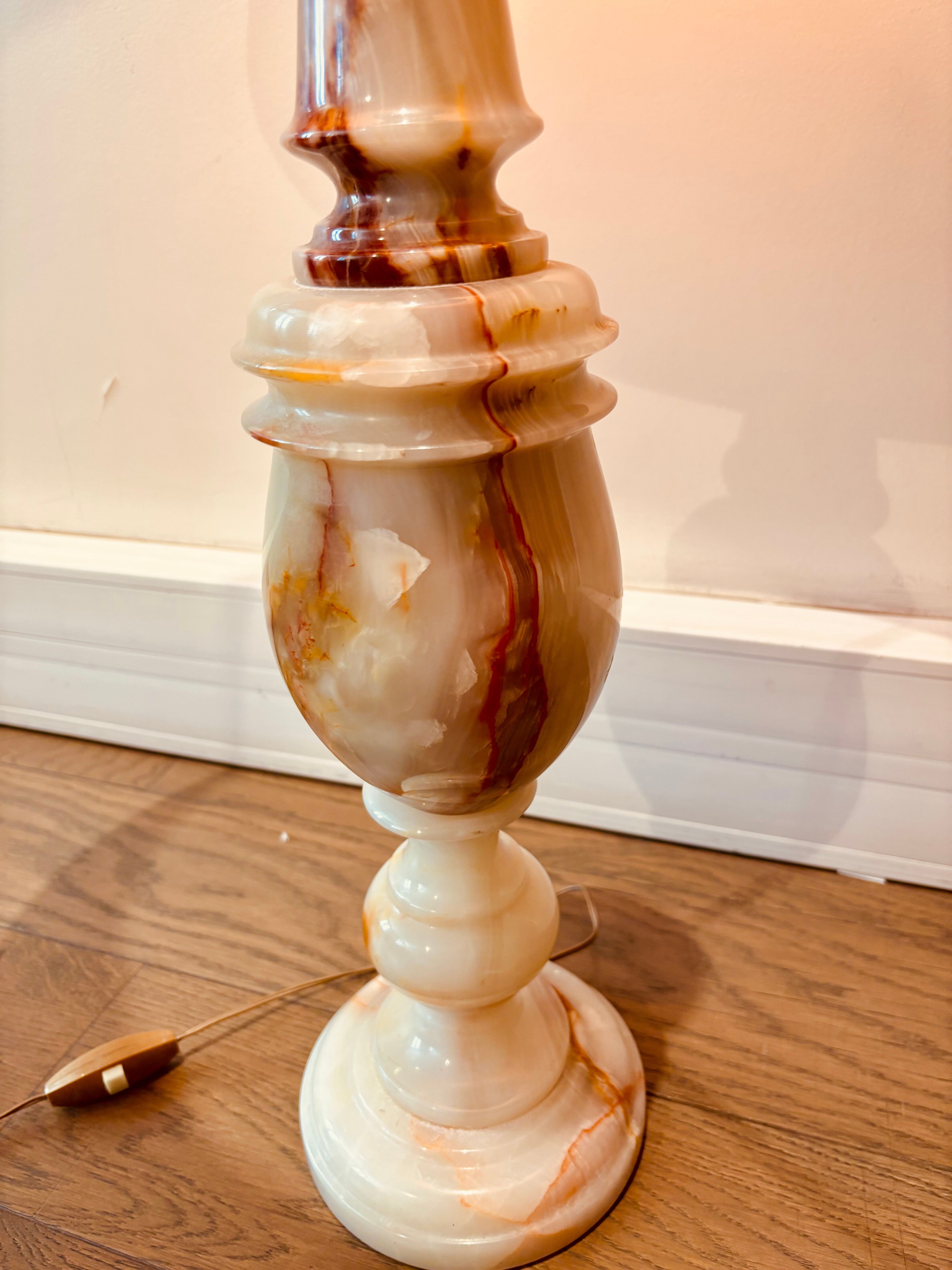 Large vintage onyx lamp