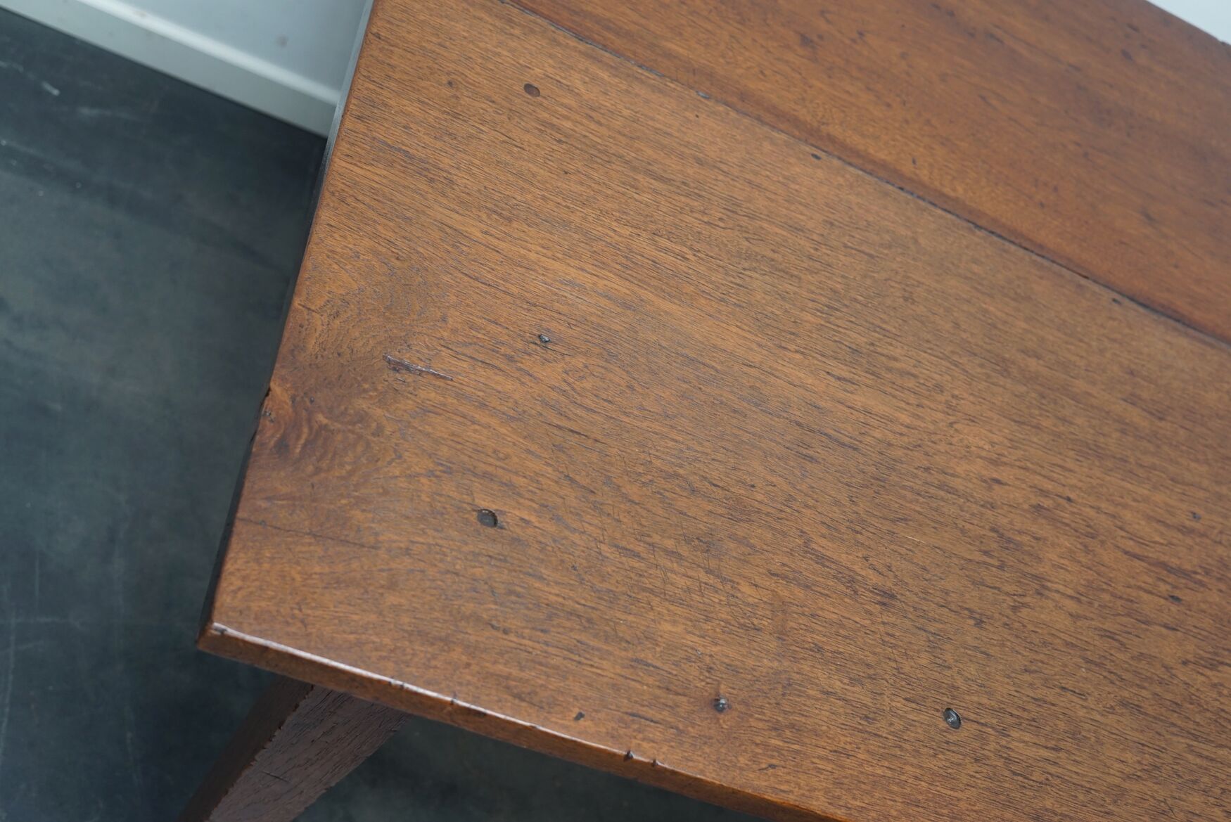 Large Antique 19th Century English Rustic Farmhouse Teak Dining Table