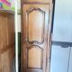 Standing man & solid oak jam cabinet – Antique furniture